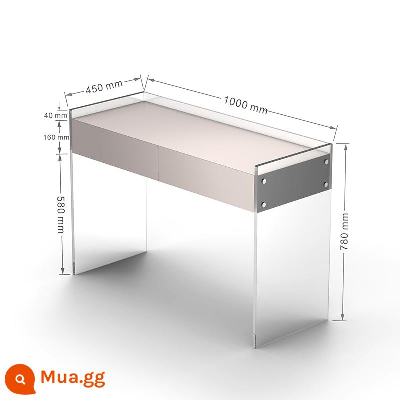 Bàn trang điểm phòng ngủ chính 80 cm ánh sáng sang trọng phòng ngủ cao cấp đơn giản bàn trang điểm acrylic 1 mét bàn bàn trang điểm - Bàn trang điểm màu mơ 1m [đã bao gồm công lắp đặt]