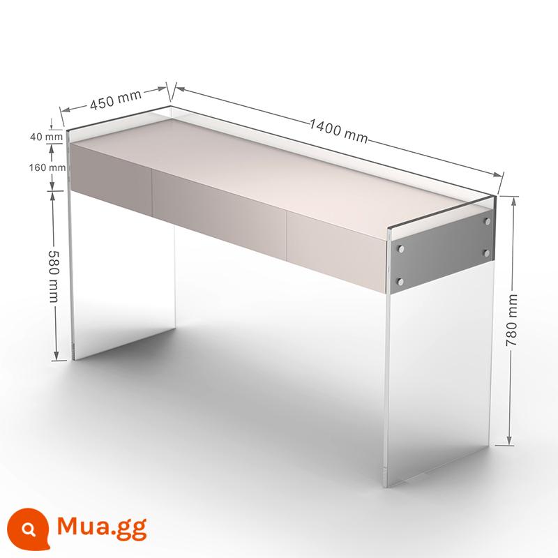 Bàn trang điểm phòng ngủ chính 80 cm ánh sáng sang trọng phòng ngủ cao cấp đơn giản bàn trang điểm acrylic 1 mét bàn bàn trang điểm - Bàn trang điểm màu mơ - 1,4m [Đã bao gồm công lắp đặt]