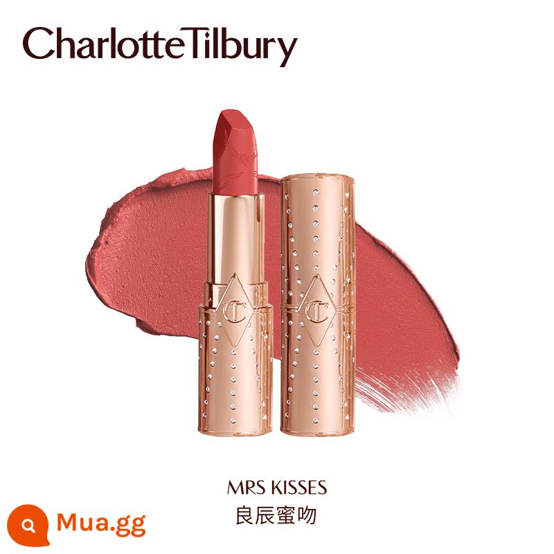 [Lễ hội năm mới] CT Modern Matte Lipstick LOL Flash Diamond Gold Tube Lipstick Dưỡng ẩm và không làm khô - MRS KISSES Những nụ hôn chúc một ngày tốt lành