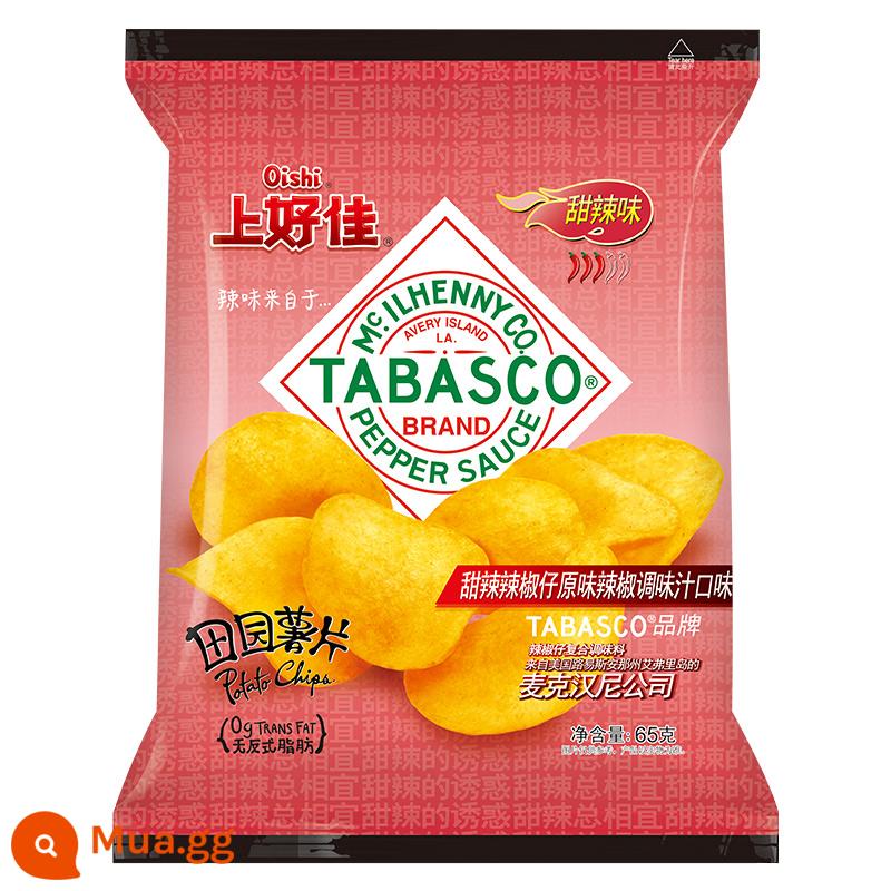 Ớt tabasco nhập khẩu Mỹ tương ớt 0 béo Tương ớt Mỹ chai nhỏ tương ớt sốt thực phẩm tây - Khoai tây chiên cay ngọt đồng thương hiệu 65g*3