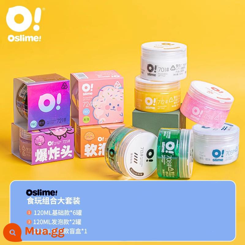 Keo tạo bọt Oslime Oh Xiaomu chất nhờn bùn pha lê an toàn cho trẻ em đồ chơi không độc hại giải nén hiện vật mỡ mỡ bùn - Bộ lớn