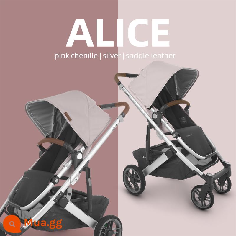 UPPAbaby Cruz V2 cao cấp ngồi gấp xe đẩy trẻ sơ sinh giảm xóc 2 chiều xe đẩy em bé - Hồng [không có nôi]