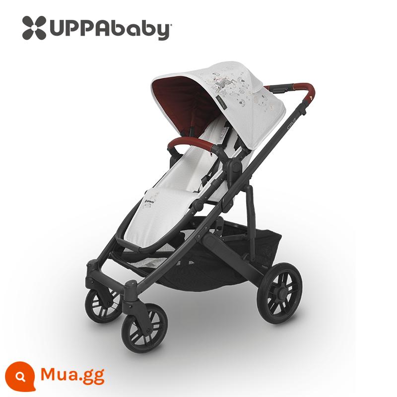 UPPAbaby Cruz V2 cao cấp ngồi gấp xe đẩy trẻ sơ sinh giảm xóc 2 chiều xe đẩy em bé - Phiên bản giới hạn thêu