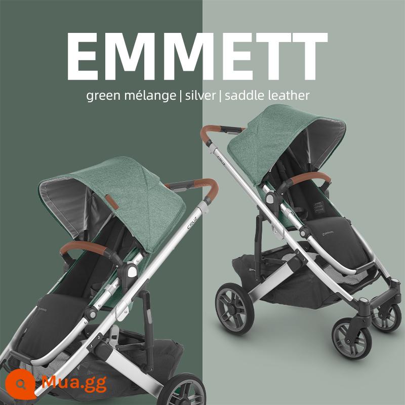 UPPAbaby Cruz V2 cao cấp ngồi gấp xe đẩy trẻ sơ sinh giảm xóc 2 chiều xe đẩy em bé - Hồ xanh [không bao gồm nôi]