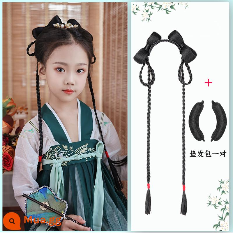 Trẻ em Hanfu tóc giả gói tấm tóc cổ trang phục một mảnh headband cổ gió tóc giả bé gái tạo kiểu phụ kiện tóc búi tóc trùm đầu - Mô hình khuyến mãi giảm giá [mô hình kết hợp không có phụ kiện tóc]