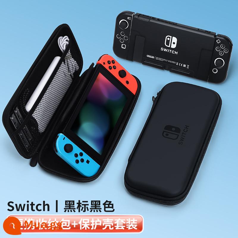 Túi đựng switch bijibit Vỏ bảo vệ Nintendo ns xách tay máy chơi game màn hình oled dung lượng lớn hộp vỏ cứng hộp băng chuyển mạch siwch tay cầm phụ kiện vỏ cứng trọn bộ - Vỏ cứng Switch Stand [Nhãn đen đen + Vỏ bảo vệ cùng kiểu] ​​Phim + nắp miễn phí