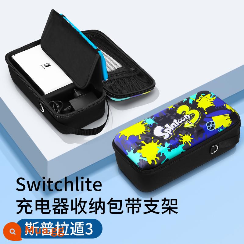 Phải đặc biệt Túi lưu trữ Nintendo switch Vỏ bảo vệ switcholed hộp dung lượng lớn bảng điều khiển trò chơi ns oled full set hộp phụ kiện switchlite xách tay siwch tay cầm vỏ cứng - Đế tích hợp Oled [Spra Dun 3√ có thể được lắp đặt với bộ sạc + đế]