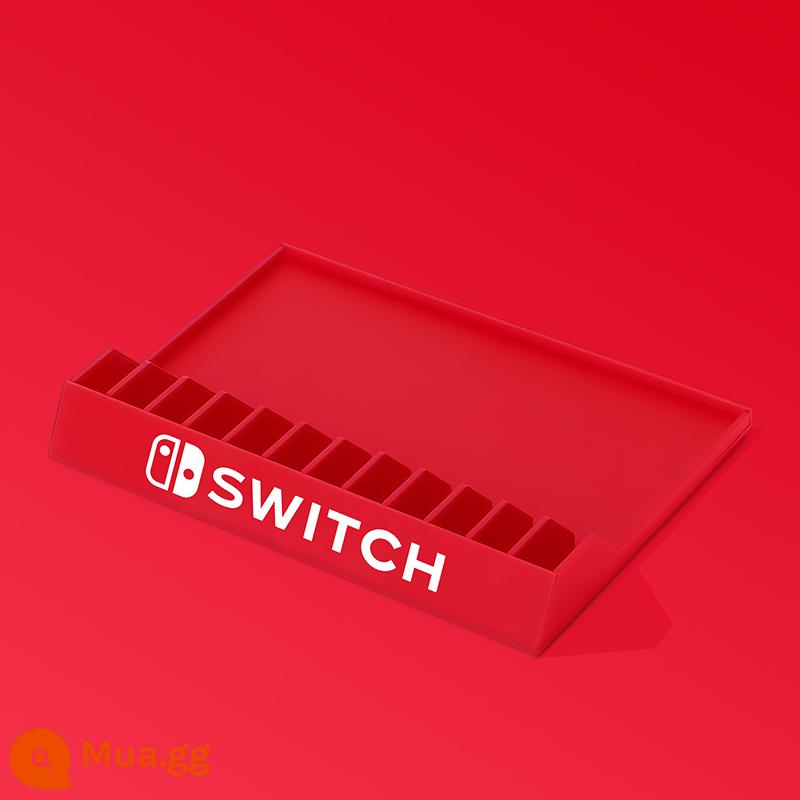 Bijibit chính thức chính hãng Nintendo Switch hộp cassette kệ lưu trữ hộp thẻ ns đa chức năng đặt máy tính để bàn khung thẻ trò chơi phụ kiện ngoại vi hiển thị kệ lưu trữ hộp bên ngoài dung lượng lớn - Kệ đựng băng cassette “đỏ”