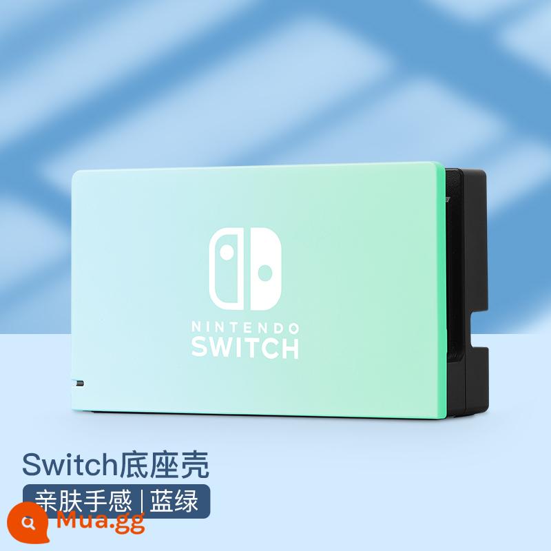 Vỏ bảo vệ Nintendo Switch, tay cầm Switchol, vỏ túi lưu trữ OLED, bộ phụ kiện đầy đủ, đế cắm ns, vỏ cứng, vỏ trong suốt, tách rời, vỏ mềm, hộp trò chơi di động bằng silicon - Vỏ đế thân thiện với da chuyển đổi "Blue and Green gradient" √ phim + nắp miễn phí