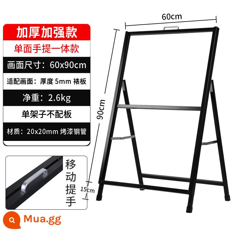 Giá đỡ áp phích di động bằng hợp kim nhôm tuyển dụng biển quảng cáo tuyển dụng phòng chống dịch bệnh thẻ hiển thị công khai sàn đứng bảng trưng bày kt - [Dày lên] Mô hình một mảnh di động 60 * 90 cm một mặt miễn phí khung trần