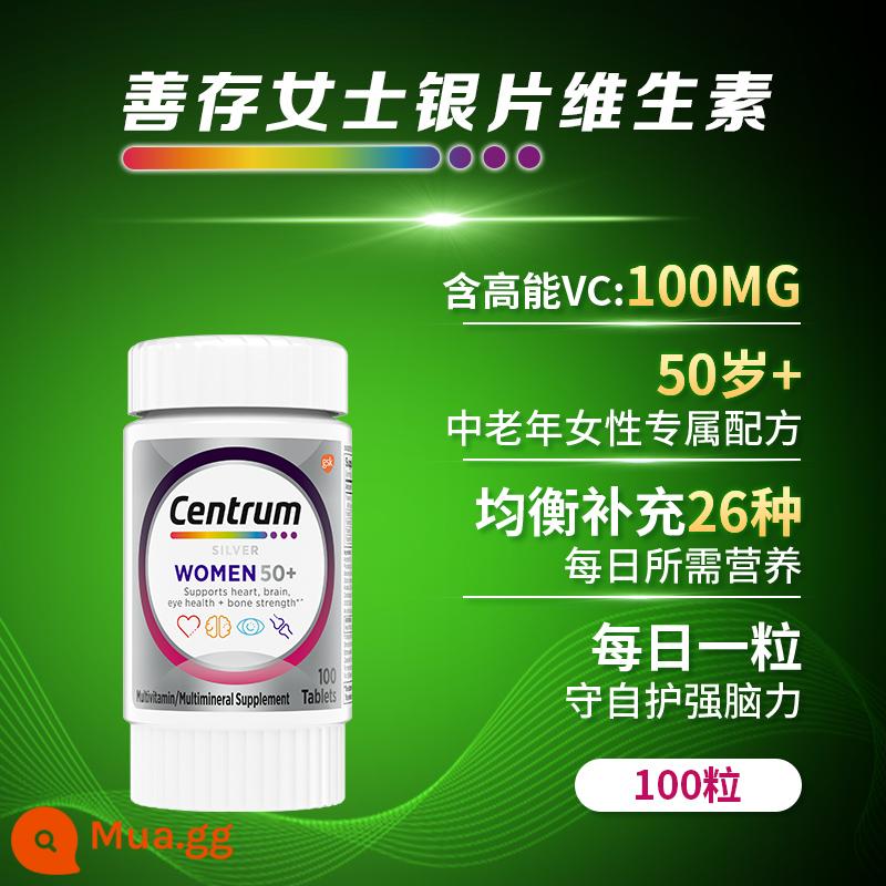 [Tự vận hành] Viên bạc Shancun 50+ vitamin cho nam và nữ trung niên và người cao tuổi 100/200/275 ngũ cốc để cải thiện khả năng tự chăm sóc - Phụ Nữ 50+ Vitamin 100 Viên