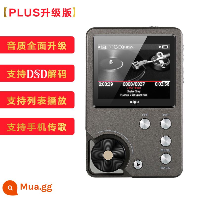 Yêu Nước MP3-105PLUS Âm Nhạc Không Bị Biến Dạng HiFi Thẻ Máy Nghe Nhạc MP3 Sinh Viên Máy Nghe Nhạc DSD Miễn Phí Vận Chuyển - xám xám