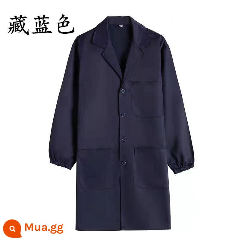 Áo khoác lao động nam nữ ngụy trang áo xanh dài tay bản dài tạp dề chống bụi coverall bảo hiểm lao động quản lý kho khuân vác - Áo khoác màu xanh hải quân [cỡ lớn 160-210 pound]