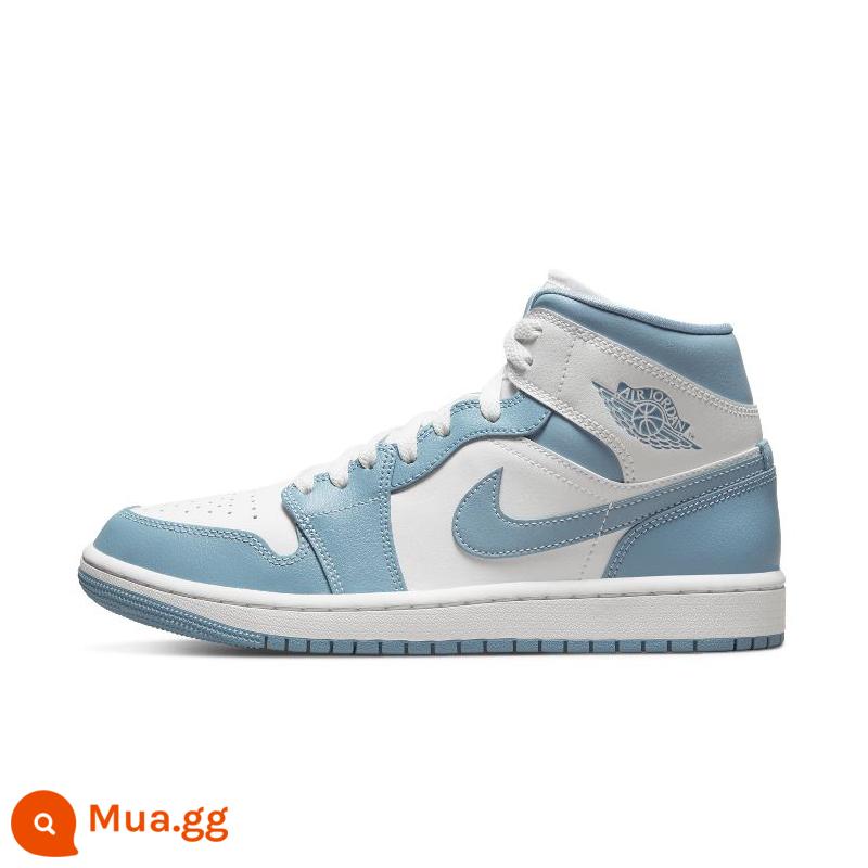 NIKE AIR JORDAN 1 AJ1 Joe 1 giày thể thao nữ giày bóng rổ ống giữa thường ngày BQ6472-308-141 - Xanh và trắng (BQ6472-141)