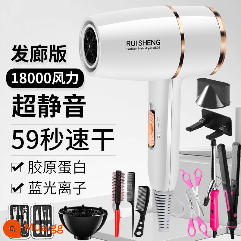 Fei Lifu Hair Salon Cao Cấp 3000 Máy Sấy Tóc Hộ Gia Đình Cửa Hàng Tóc Lớn Năng Lượng Gió Ký Túc Xá Sinh Viên Gió Nóng Lạnh Tắt Tiếng - Núi tuyết trắng, 80 triệu ion âm, bảo hành miễn phí trọn đời, thay thế miễn phí