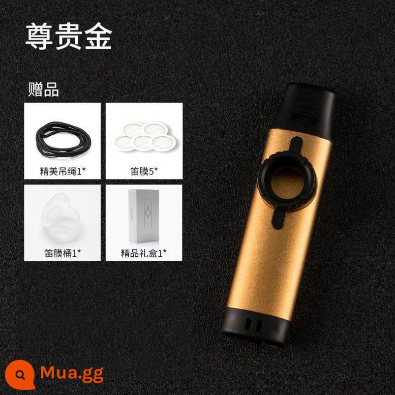 Mức độ biểu diễn sáo kim loại Kazu kazoo Sáo Zuka vui vẻ thanh nhạc luyện tập nhạc cụ nhỏ Nhạc cụ vùng lãnh thổ mới - Vàng cao cấp đi kèm trọn bộ quà tặng-N41-H26