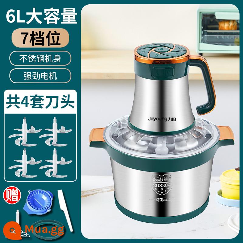 Mới 5L Máy Xay Thịt Điện Gia Đình Nhỏ Đa Năng Nấu Hoàn Toàn Tự Động Máy Thép Không Gỉ Công Suất Lớn Thịt Băm Làm Đầy - J 5 lít 7 phím 4 dao