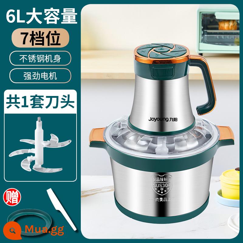 Mới 5L Máy Xay Thịt Điện Gia Đình Nhỏ Đa Năng Nấu Hoàn Toàn Tự Động Máy Thép Không Gỉ Công Suất Lớn Thịt Băm Làm Đầy - J 5 lít 7 chìa khóa 1 dao trả