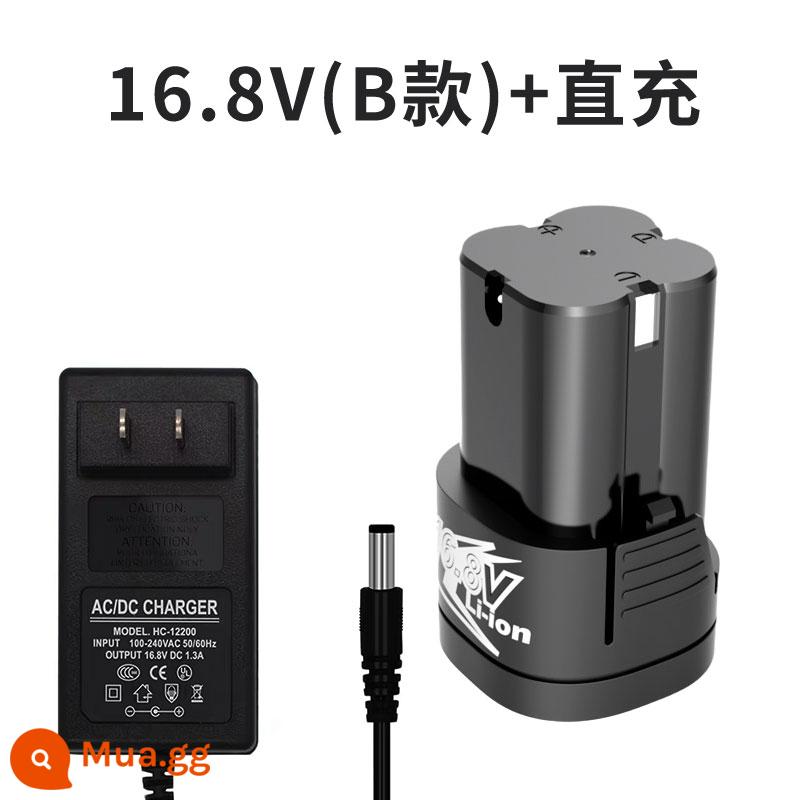 16.8V Pin Lithium Dung Lượng Lớn Tay Sạc Máy Khoan Điện Pin 18V Máy Vặn Vít Thích Hợp Cho Longyun Fuge - Model B-16.8v-9200H+ sạc trực tiếp