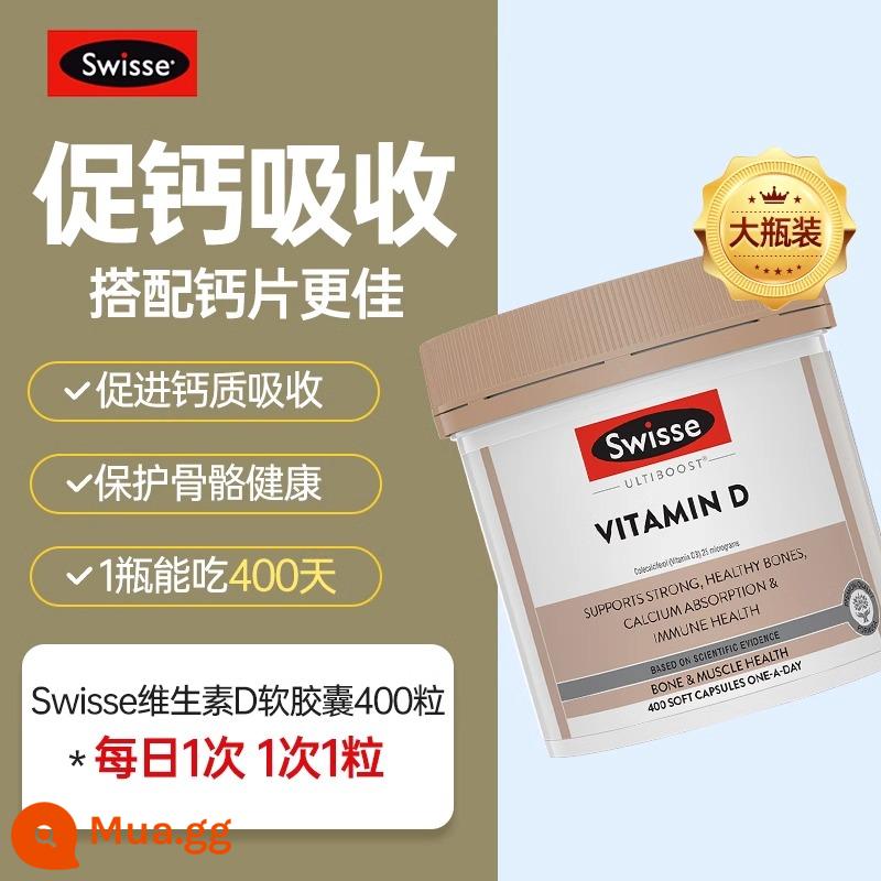 Viên uống canxi Swisee người trung niên và người cao tuổi tăng cường chất lượng xương Y học Trung Quốc gần như tăng sinh sweeise hàng chính hãng chính thức cửa hàng hàng đầu - [Đối tác tốt của viên canxi cho người trung niên và người già] Viên nang mềm vitamin D 400 viên