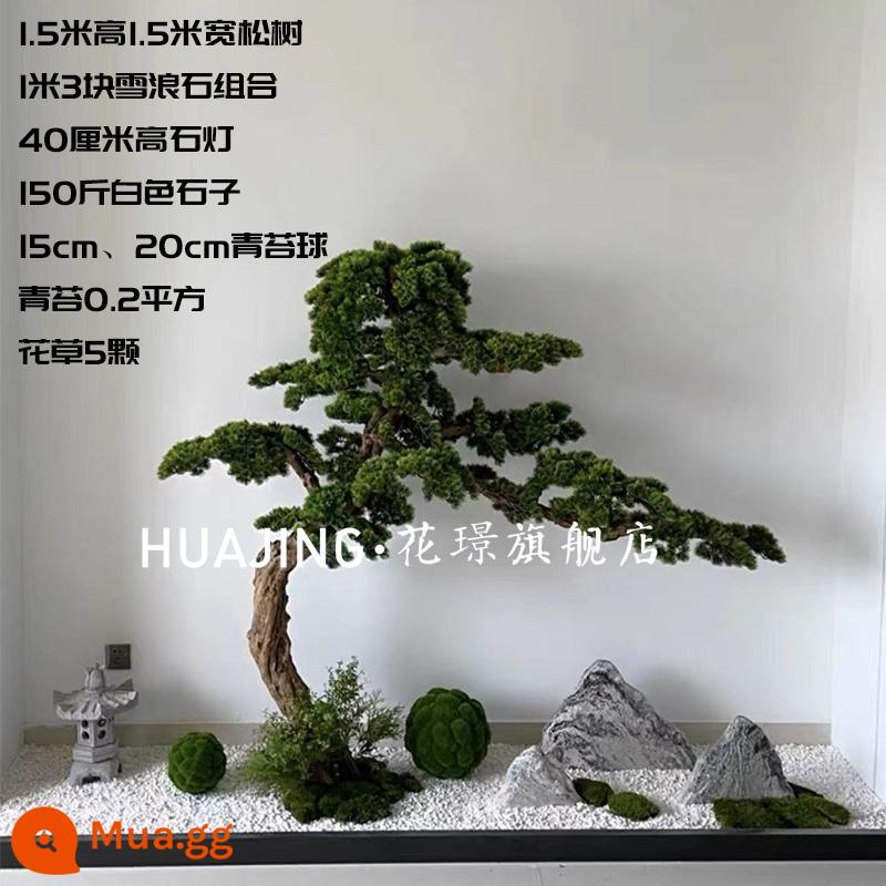 Mô phỏng lớn chào mừng cây thông podocarpus trang trí cửa sổ khách sạn cây thông giả mới phong cách Trung Quốc trang trí cảnh quan trong nhà cây xanh - Gói 11 hình dạng tùy chọn [cao 1,5 mét]