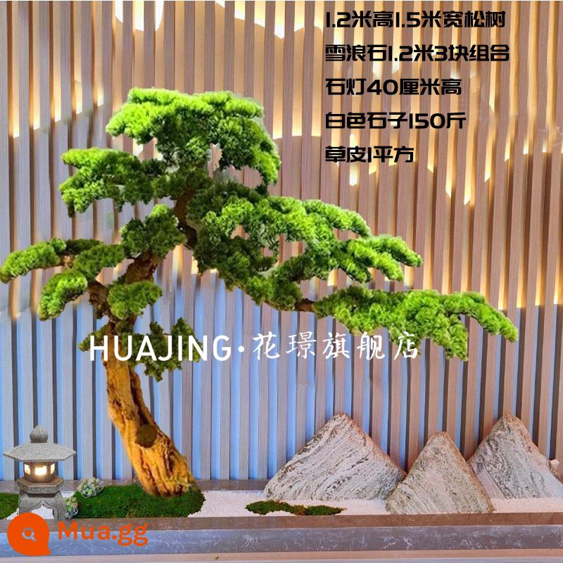 Mô phỏng lớn chào mừng cây thông podocarpus trang trí cửa sổ khách sạn cây thông giả mới phong cách Trung Quốc trang trí cảnh quan trong nhà cây xanh - Gói 4 [cao 1,2 mét] hình dạng tùy chọn