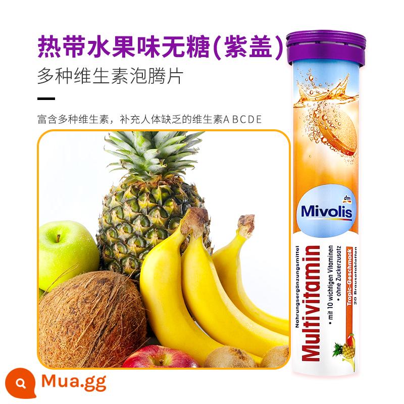 Dm Đức VC Vitamin Bọt Viên Mivolis Vitamin C Viên Sôi Bong Bóng Viên Người Lớn Trẻ Em Không Đường Uống Bong Bóng - Vitamin tổng hợp [Vỏ tím]