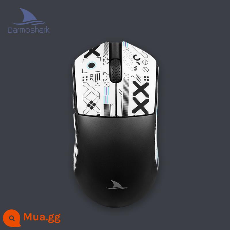 Chuột nhẹ Darmoshark M3 PAW3395 trò chơi thể thao điện tử chuột có dây không dây ba chế độ - Miếng dán chống trượt silicone M3 đen trắng