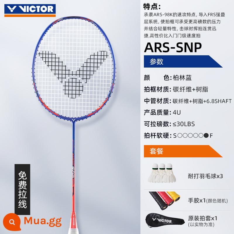 Shengli cầu lông vợt chính hãng chính hãng Bhramid Ultra -light Victor Full Carbon Badminton Single 4u Chuyên nghiệp Line - [Bắn tỉa] Berlin Blue ARS-SNP 4U [Keo tay + Vỏ chụp]