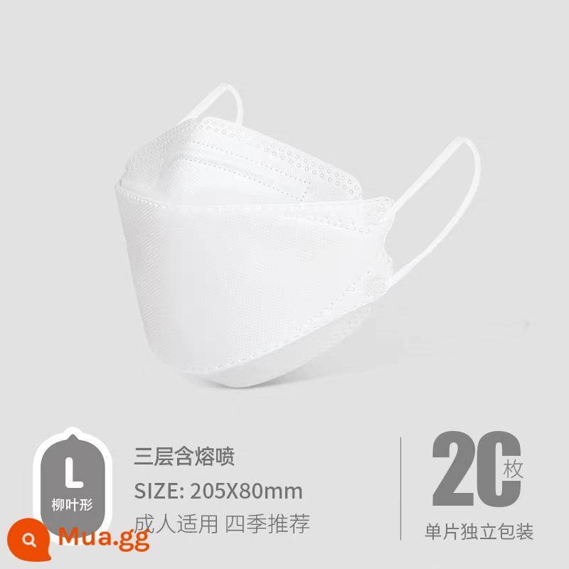 3D ba chiều morandi màu KN95 Dustproof Profosable Female Tide Three -layer High Face Giá trị Mặt nạ mùa thu mỏng - Đóng hộp [Màu lưỡi liềm] 20 miếng [Mức KN95] được đóng gói riêng lẻ