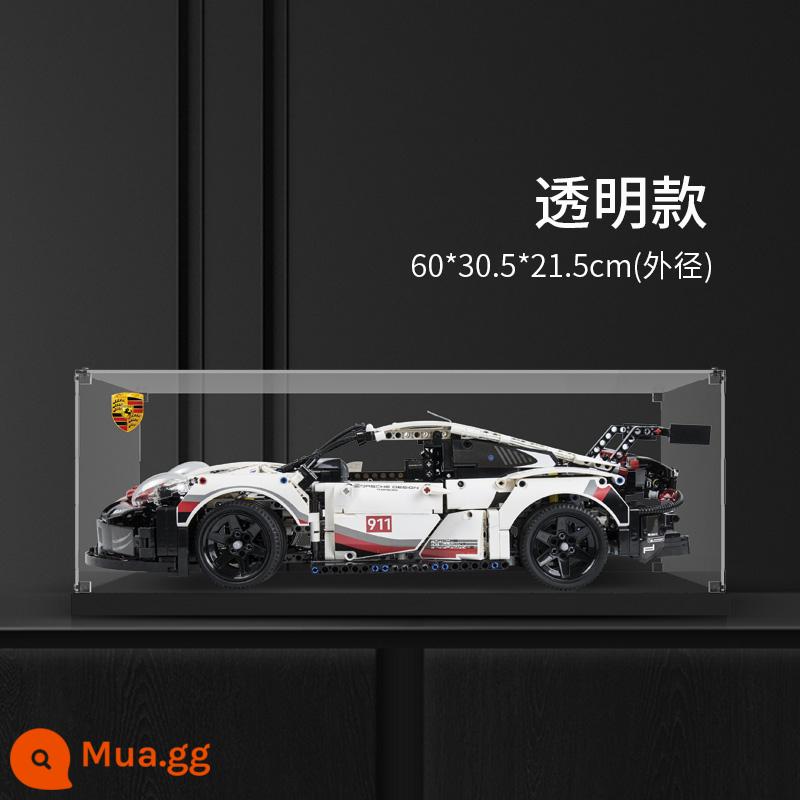 POP Lego Porsche 911 Bugatti Lamborghini Ferrari hộp hiển thị acrylic trong suốt chống bụi - 42096 Porsche 911rsr mẫu trong suốt