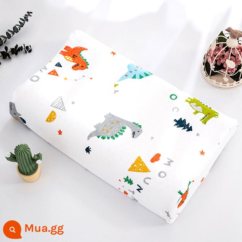 Gối cao su trẻ em bằng cotton nguyên chất 44x27 Vỏ gối cao su cho bé 30x35x40x50x55x60 cotton cho bé - Vỏ gối kỷ Jura (1 chiếc)