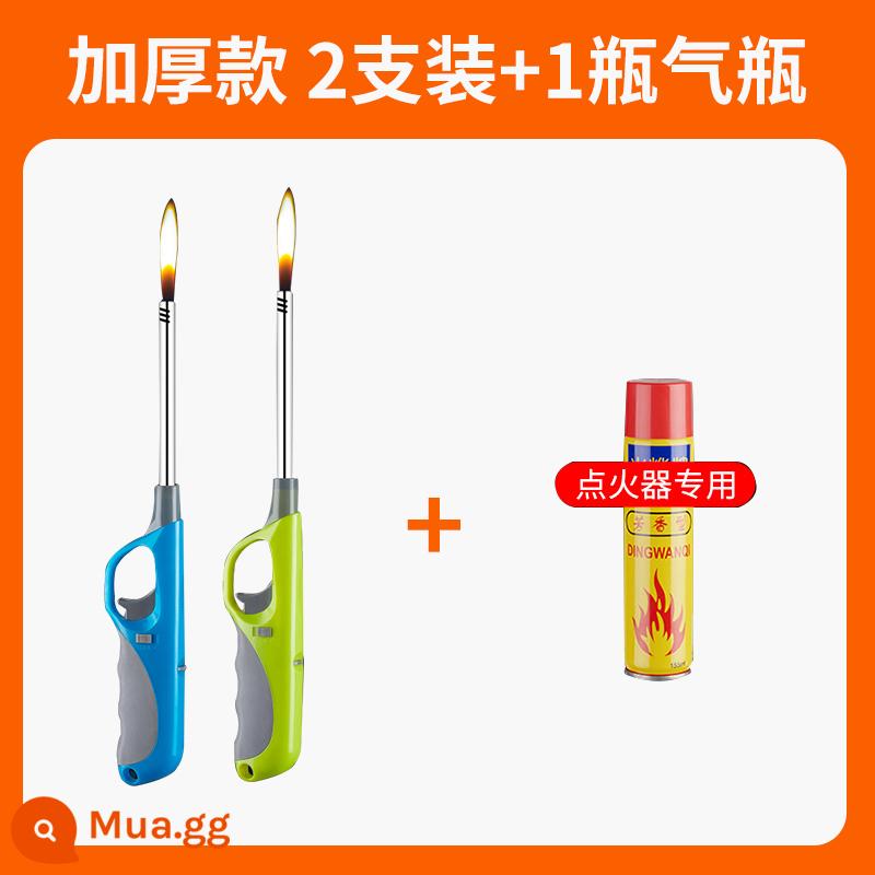 Đánh lửa súng dính bật lửa gas nhà bếp đánh lửa thịt nướng mở rộng miệng mở ngọn lửa bơm hơi và bền bỉ 2023 - [Khuyến nghị của gia đình] 2 mẫu dày sang trọng đi kèm một chai dung dịch bổ sung đặc biệt