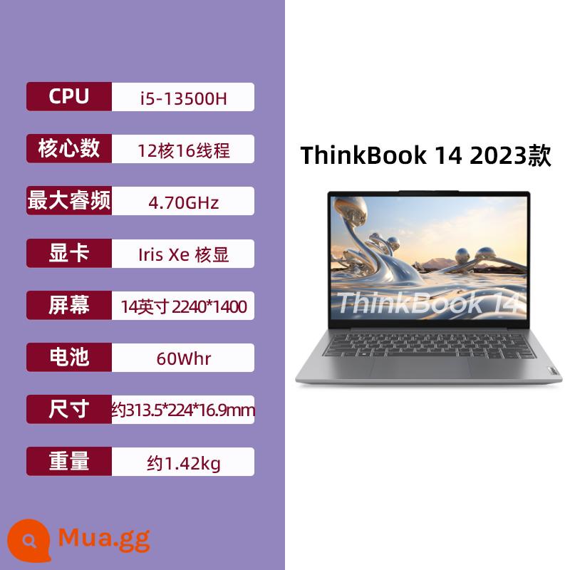 ThinkPad Thinkbook 14+ 16+ 2022 Áp lực nhãn CPU thế hệ thứ 12 mới Amd Ryzen 14p i9 - [New Book14 12 nhân 16 luồng]i5-13500H Xe core hiển thị Màn hình 2.2K gam màu cao 60Hz