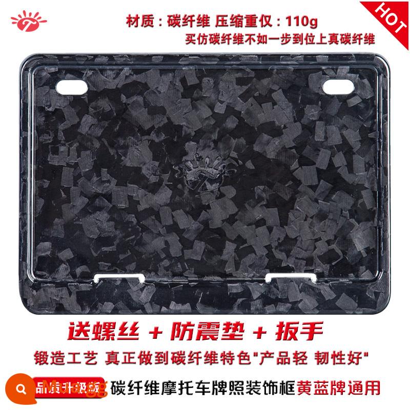 Tấm giấy phép đầu máy bằng sợi carbon biển số xe trượt sau lưng -to -tail cạnh quy tắc giao thông mới Quy tắc giao thông mới - Sợi carbon rèn không có phiên bản tiêu chuẩn