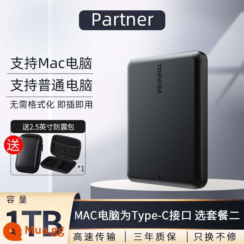 Ổ cứng di động toshiba 2tb a5 new màu đen chuyên game máy tính di động ổ cứng gắn ngoài không thể rắn 1t 4t - PT-Black[1TB]2023 phong cách mới