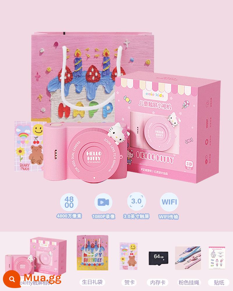 Sanrio Kuromi máy ảnh trẻ em đồ chơi kỹ thuật số Polaroid cô gái món quà sinh nhật sinh viên ảnh ccd kho báu - Mẫu túi quà [helloKitty64G3.0 phiên bản wifi cảm ứng] camera kép 96 triệu