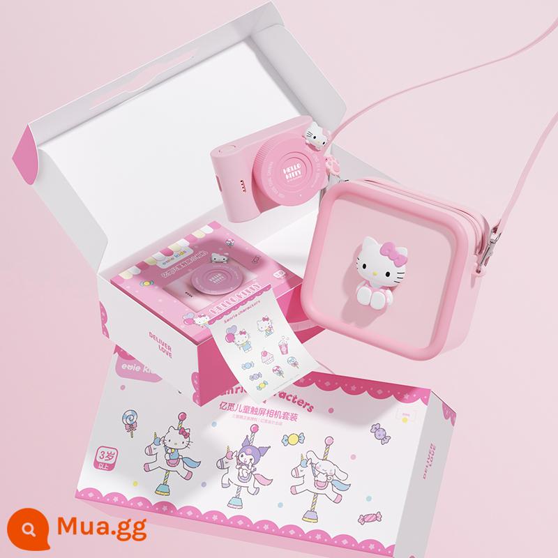 Sanrio Kuromi máy ảnh trẻ em đồ chơi kỹ thuật số Polaroid cô gái món quà sinh nhật sinh viên ảnh ccd kho báu - Hộp quà C5HelloKitty64G + túi đeo chéo cùng kiểu dáng