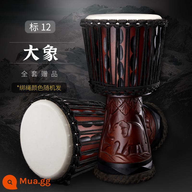 Qiangu Châu Phi tambourine lớn trưởng thành Lệ Giang Vân Nam bài hát dân ca tiêu chuẩn chuyên nghiệp nhạc cụ gõ da cừu thương hiệu hàng đầu cửa hàng - [Voi] Mark 12