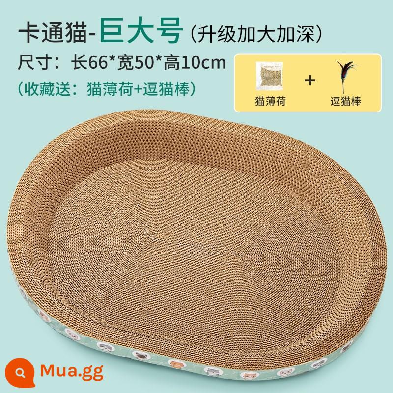 Tấm ván cào cho mèo Leo Khung Sofa Giường Cat Nest One Chống mài mòn Không gây sợ hãi Chaise Ghế Leo Ban Đồ chơi chống trầy xước Đồ dùng cho mèo - Tích hợp bảng cào mèo hình bầu dục 66 và tổ mèo (Phải có nhiều con mèo/30 Jin cho mèo béo to))