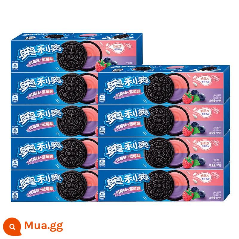 Oreo Original Socola Mỏng Giòn Nhẹ Bánh Sandwich Kem Hoa Anh Đào 97g Bánh Sandwich - [9 hộp] Hương mâm xôi việt quất 97g