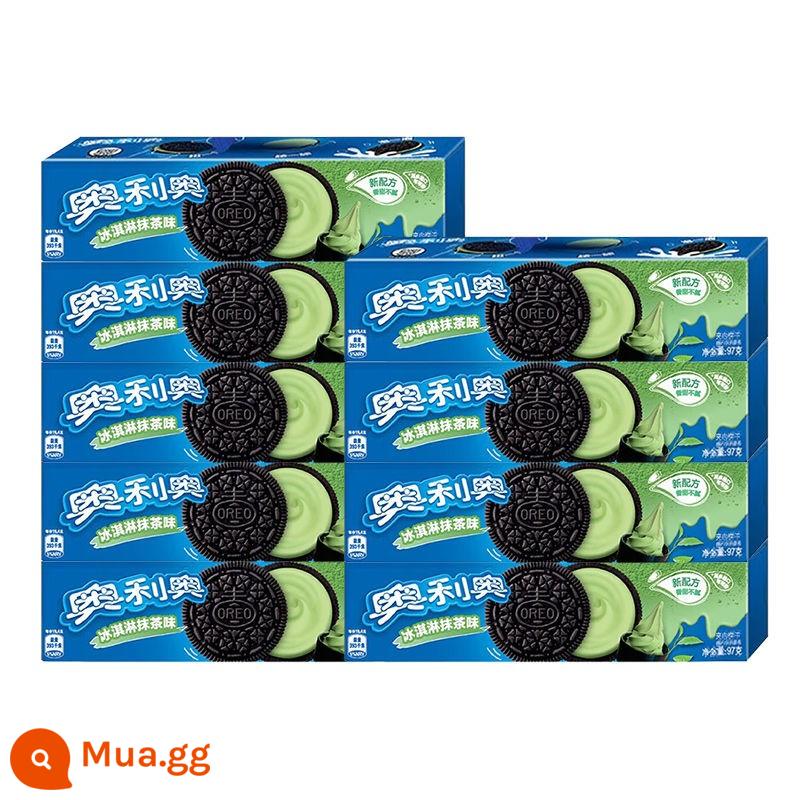 Oreo Original Socola Mỏng Giòn Nhẹ Bánh Sandwich Kem Hoa Anh Đào 97g Bánh Sandwich - [9 hộp] Kem vị matcha 97g