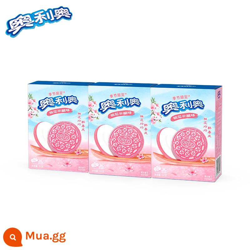 Oreo Original Socola Mỏng Giòn Nhẹ Bánh Sandwich Kem Hoa Anh Đào 97g Bánh Sandwich - [3 hộp] Hương gạo hoa đào 97g*3 hộp