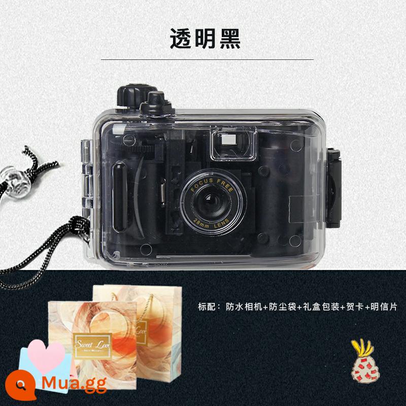 Máy ảnh Polaroid mẫu học sinh giá rẻ với vẻ đẹp khép kín mẫu retro mẫu di động mẫu trẻ em cấp nhập cảnh nhỏ xách tay - Đen trong suốt