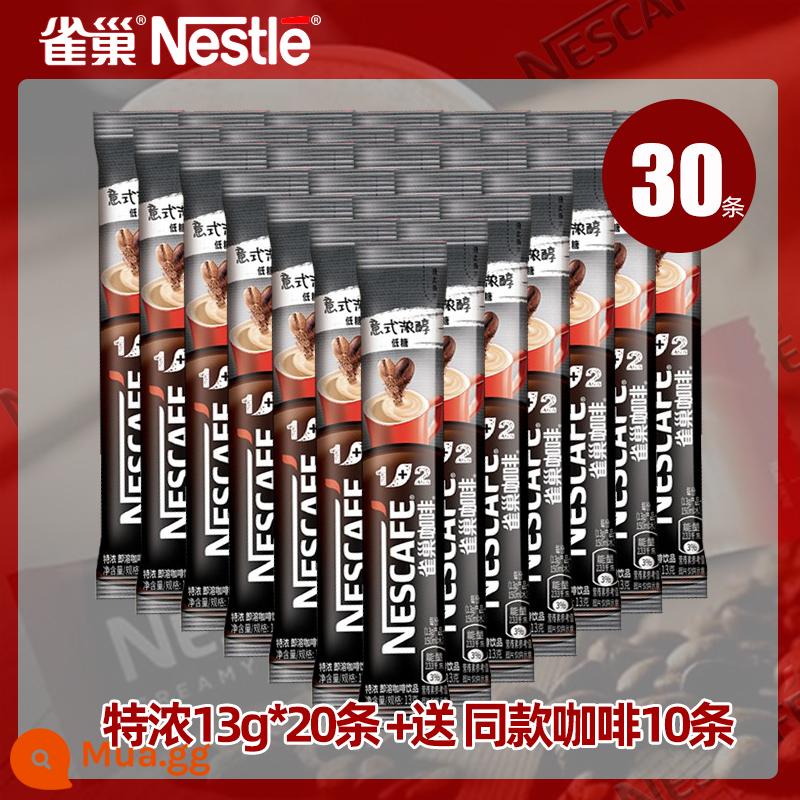 Cà phê hòa tan Nestle Nestle 1+2 hương vị nguyên bản espresso 30 gói bột cà phê ít đường 3 trong 1 giúp thức khuya sảng khoái - [30 miếng] Nestlé 1+2 Coffee Espresso 13gX20 miếng + tặng 10 miếng