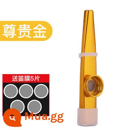 Kazoo metal Kazu sáo guitar ukulele đồng hành Kazu sáo thích hợp với nhạc cụ dành cho người mới bắt đầu rất dễ học - Vàng quý (miễn phí 5 màng sáo)