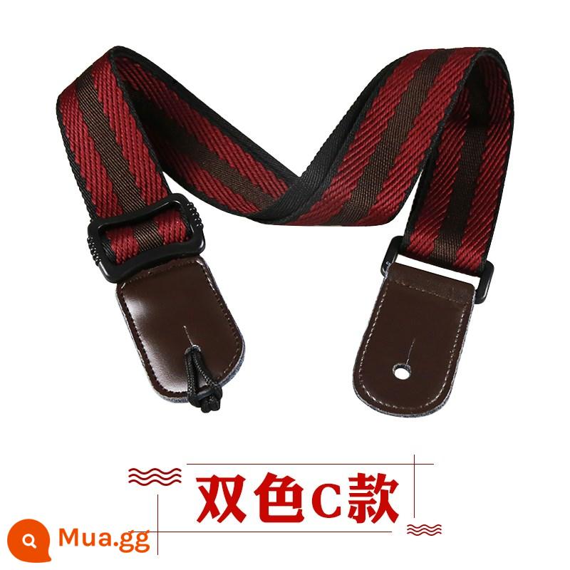 Sinh Viên Đàn Ukulele Bé Túi Xiên Dây Đeo Vai Đàn Guitar Nhỏ Cotton Trẻ Em Dây Gửi Đuôi Móng Đàn Ukulele Phụ Kiện - Mẫu C hai màu (có chốt đuôi + dây)