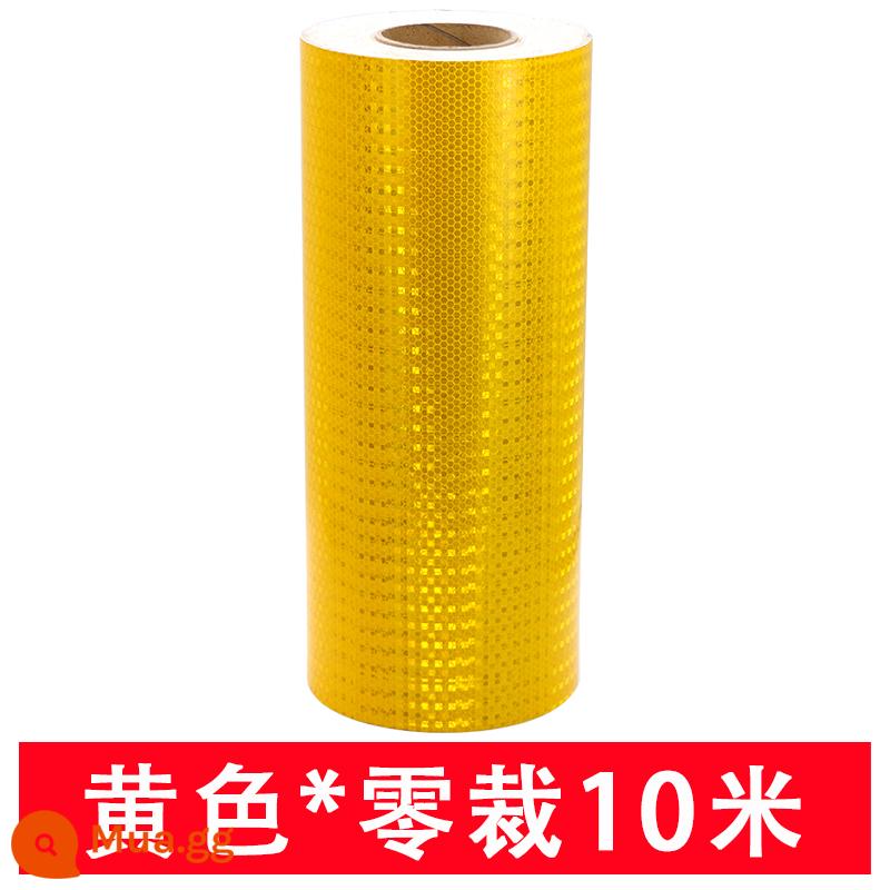 40cm ban đêm miếng dán phản quang dạ quang nổi bật giao thông đường bộ băng cảnh báo chống va chạm nhãn dán logo lưới phản quang phim - Ngôi Sao Sáng-Màu Vàng Cam-40cm*10m