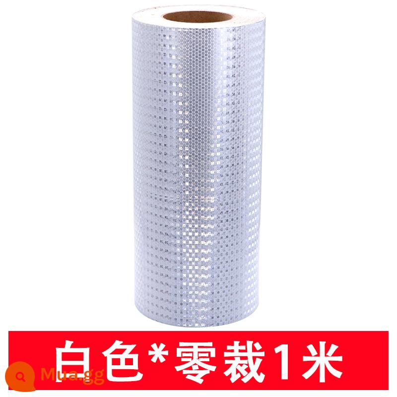 40cm ban đêm miếng dán phản quang dạ quang nổi bật giao thông đường bộ băng cảnh báo chống va chạm nhãn dán logo lưới phản quang phim - Ngôi Sao Sáng-Trắng-40cm*1m