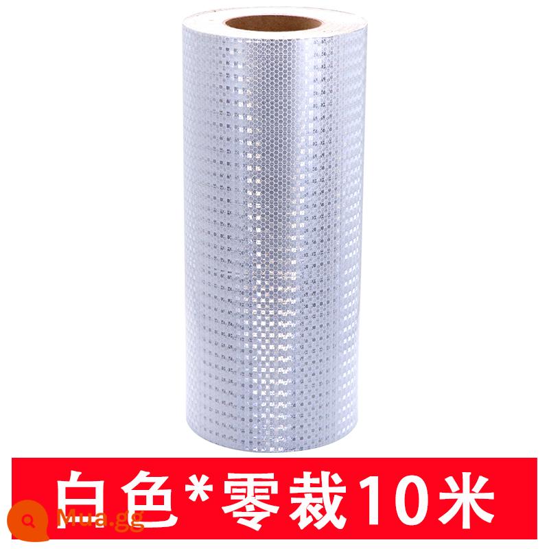 40cm ban đêm miếng dán phản quang dạ quang nổi bật giao thông đường bộ băng cảnh báo chống va chạm nhãn dán logo lưới phản quang phim - Ngôi Sao Sáng-Trắng-40cm*10m